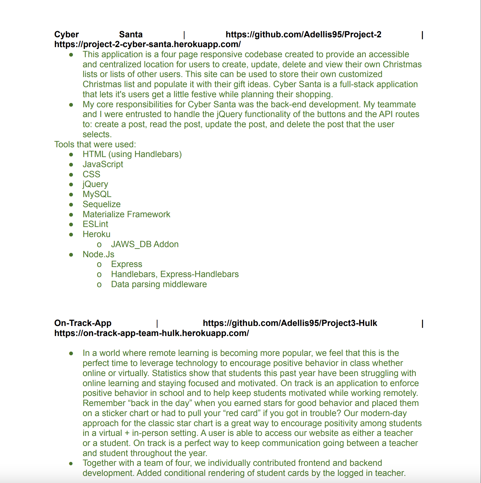 Picture of Austin's resume